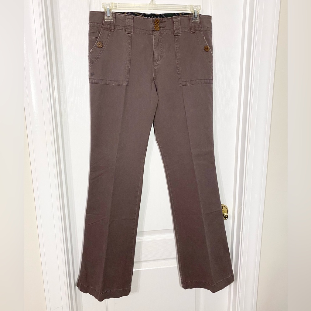 Y2k Anthro Sanctuary High Waist Bootcut Canvas Utility Pants Vintage Gray Sz 32